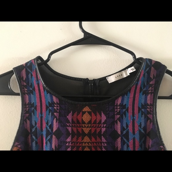 Black / Multi-Colored Sleeveless Dress by Lush (M) - Picture 7 of 7